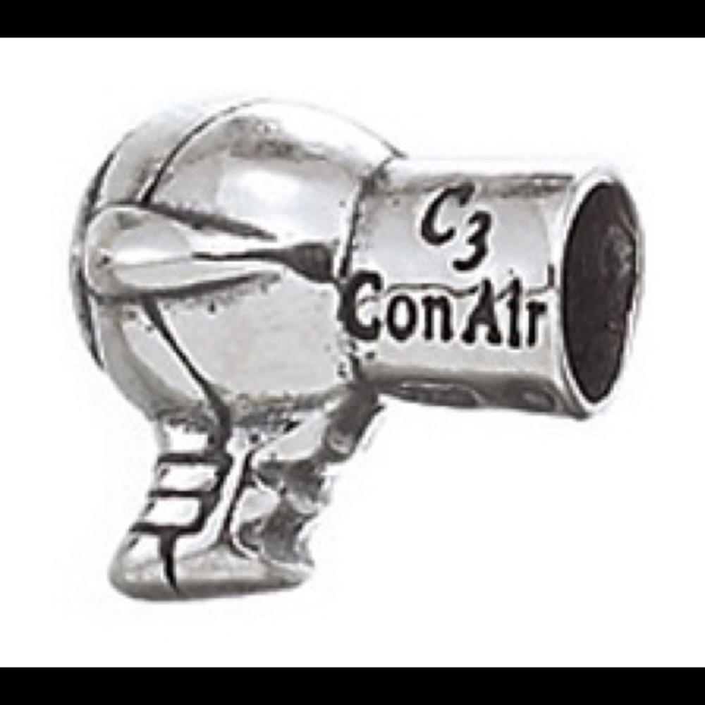 Zable sterling silver hair dryer blow dryer charm